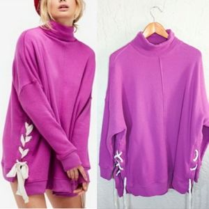 Free People So Plush Oversized Sweatshirt Purple Size Small